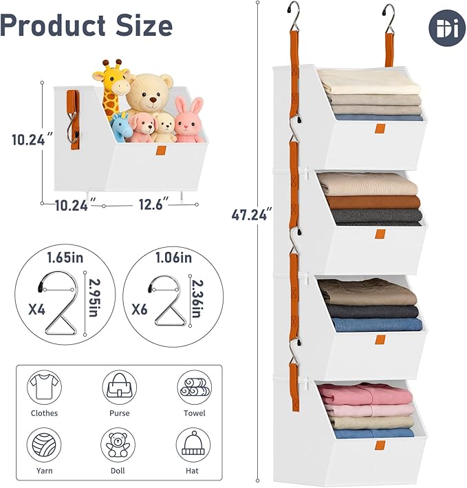 DIMJ Hanging Closet Organizer