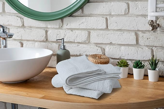 Basic Hand Towels 16x26 Inches – Pack of 12 – White Color – Soft and Absorbent