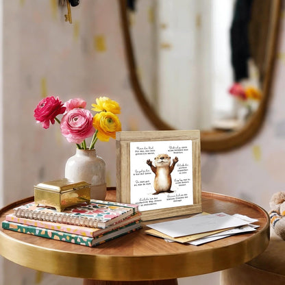 Inspirational Desk Sign Gift, Encouragement Motivational Quote Tabletop Decor, Stress Relief Positive Reminder for Home Office Desk Shelf, Thoughtful Gift for Coworkers Friends