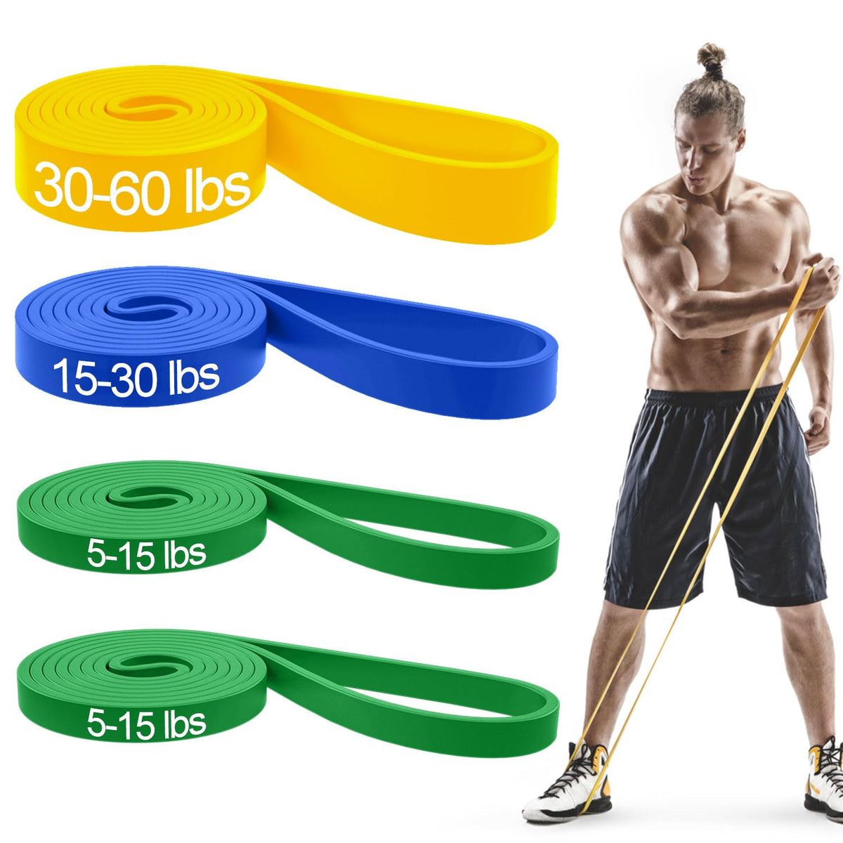 Pull Up Bands, Resistance Bands, Pull Up Assistance Band Resistance Exercise Bands for Men & Women Working Out, Body Stretching, Physical Therapy, Muscle Training - Blue Model 001