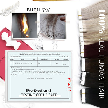 Moresoo Tape in Hair Extensions Human Hair 18 Inch Hair Extensions Tape Real Hair Ash Blonde with Platinum Blonde Tape in Extensions Remy Human Hair #P18/613 20 Pieces/50g