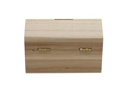 Creative Hobbies Pack of 6 Ready to Decorate Wood Treasure Chest Box Savings Bank with Coin Slot, Hinged Lid and Lockable Front Clasp, DIY Craft