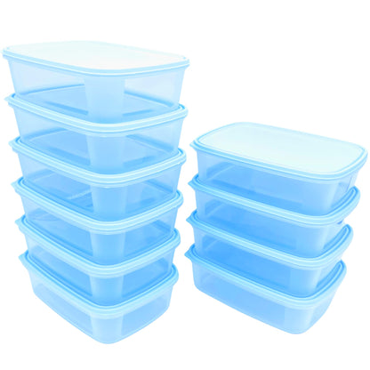 Checkmart [10 Packs Snap-On Airtight containers with Lids 1000ml (1 Litre) Food Storage Containers, Meal Prep containers with lids- Leak Proof Microwave Freezer Dishwasher Safe Reusable