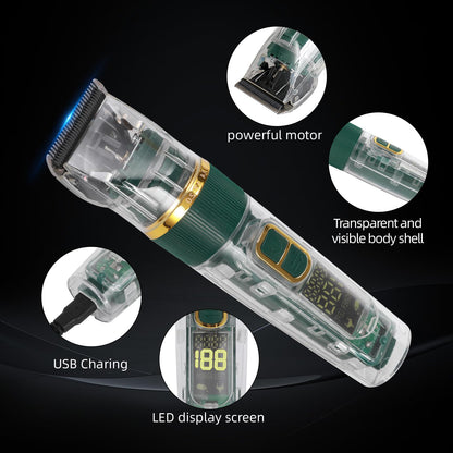 ODJSY Pet Dog Grooming Kit Low Noise - Rechargeable Cordless Dog Clippers, IPX7 Waterproof Clippers with 4 Guide Combs & Stainless Steel Blade for Cats/Dogs/Small Animals