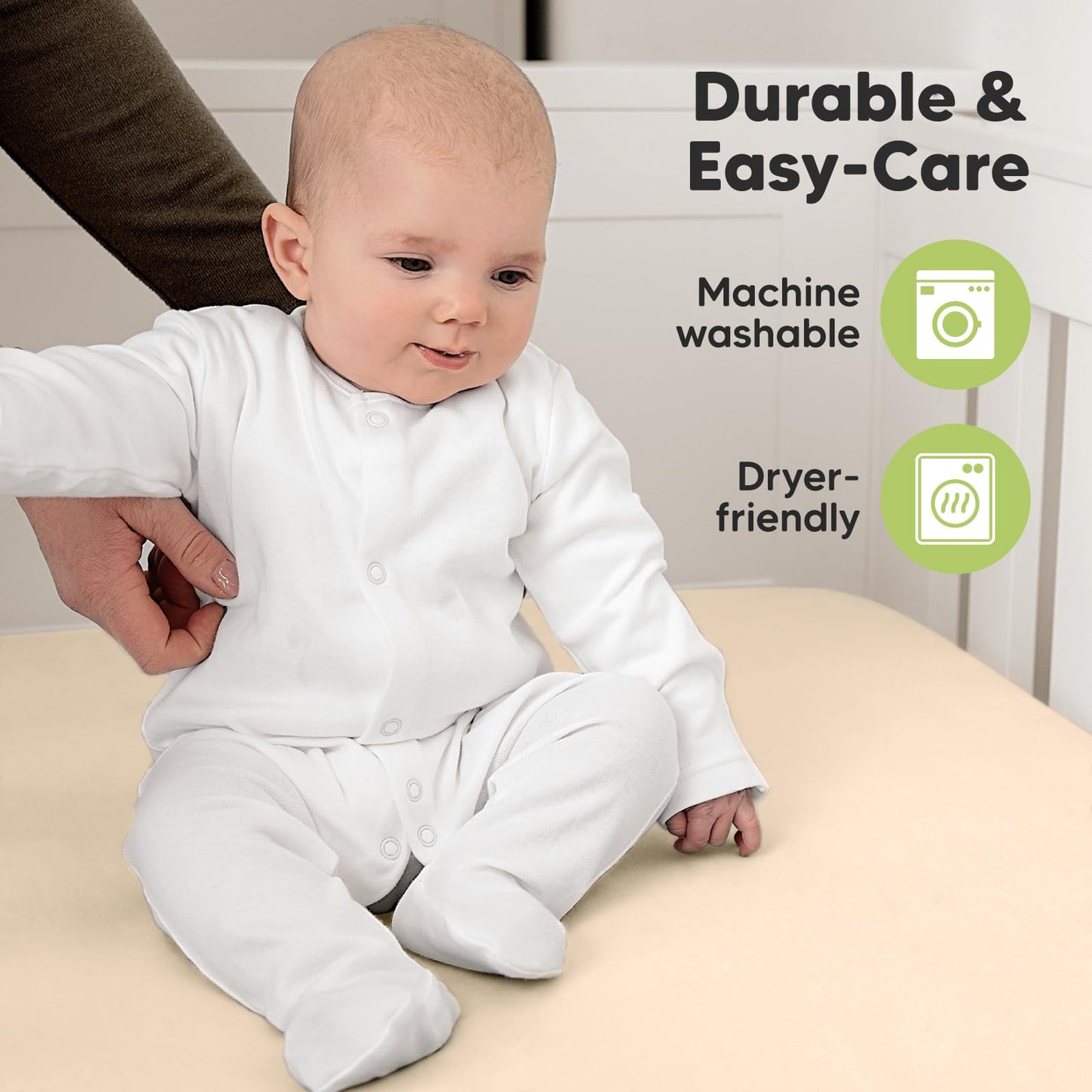 KeaBabies 2-Pack Organic Cotton Crib Sheets for Boys, Girls - 52x28 Fitted Crib Mattress Sheet Neutral, Breathable Cover for Baby Bed Set, Toddler Mattress, Soft & Cute Prints (Pecan)