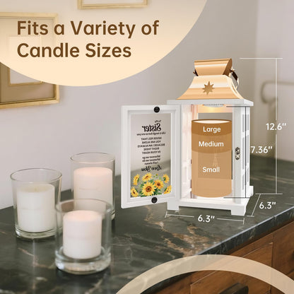 Nowizen Sister Gifts from Sister, Candle Warmer Lamp Lantern with Timer, Christmas Birthday Gifts for Sisters from Sisters - Thanksgiving Gifts