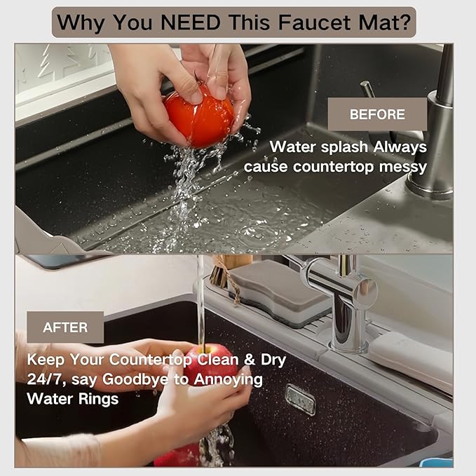 Diatomite Faucet Mat for Kitchen Sink
