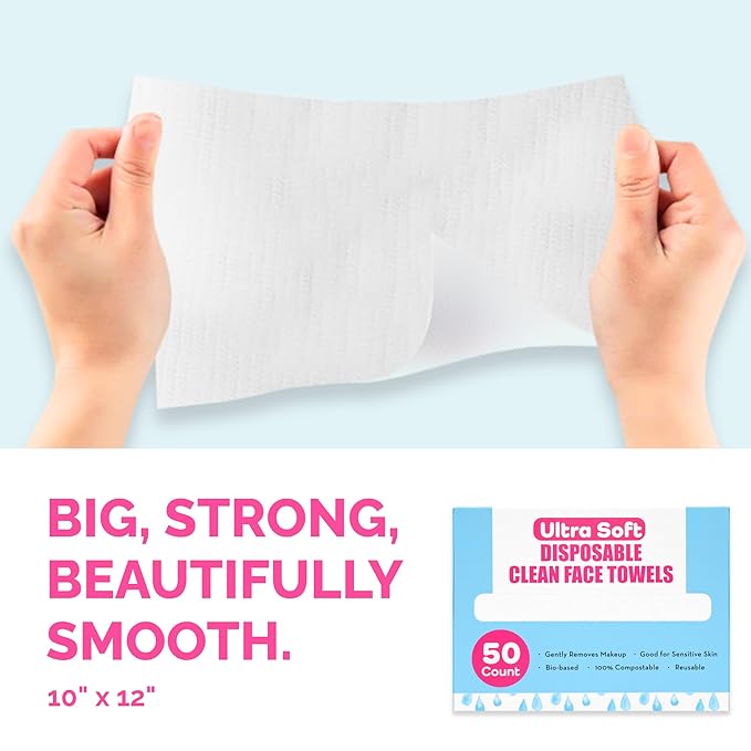 Elizabeth Mott Thank Me Later Disposable Face Towels – 100% Biobased Facial