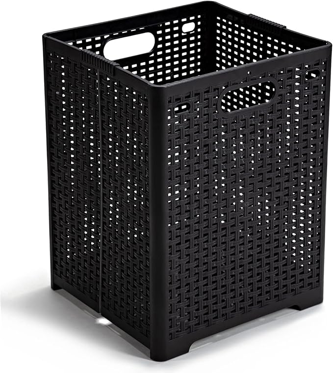 42L Collapsible Plastic Laundry Baskets, Foldable Laundry Hamper