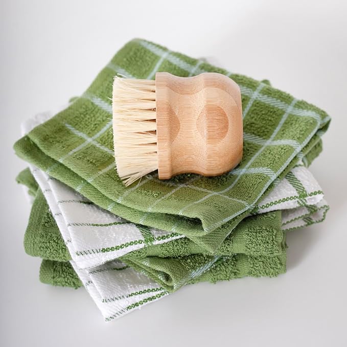 Ritz Terry Check Dish Cloth Set: Highly Absorbent & Super Soft