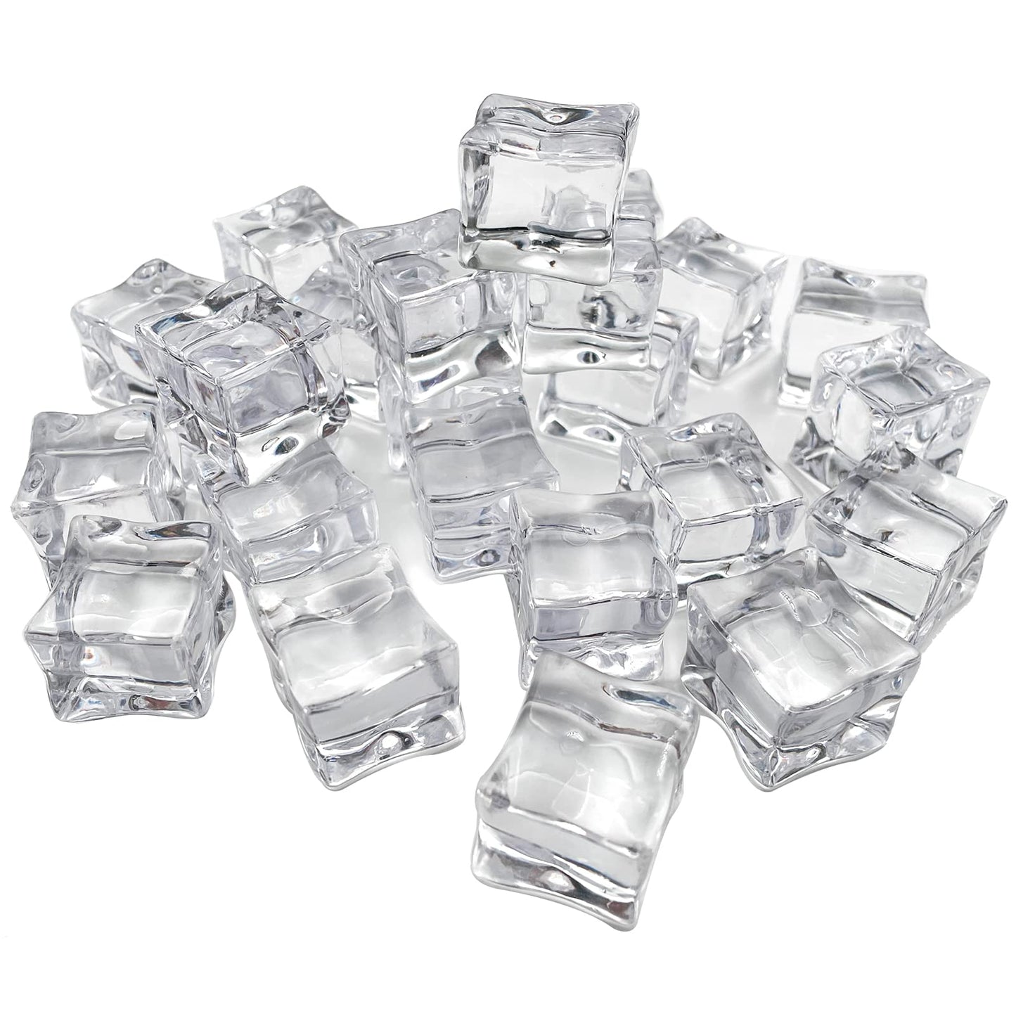 LYFJXX Fake Ice Cubes, 30 mm 25 PCS Artificial Acrylic Crystal Diamonds for Vase Fillers,Table Scatter, Party Favor, Wedding Decoration, Photography Props, Food Display, DIY crafts