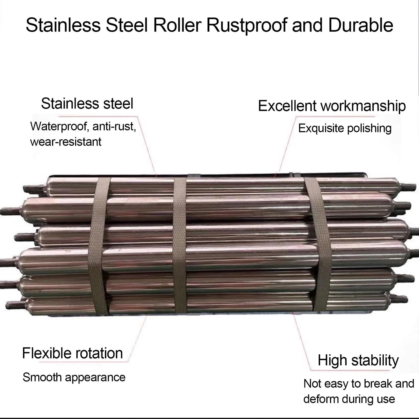 Light-Duty Gravity Roller Conveyor, 2.5cm Galvanized Steel Rollers, Unpowered Slide System for Warehouse Delivery, Efficient Unloading Line, Durable Silver Frame