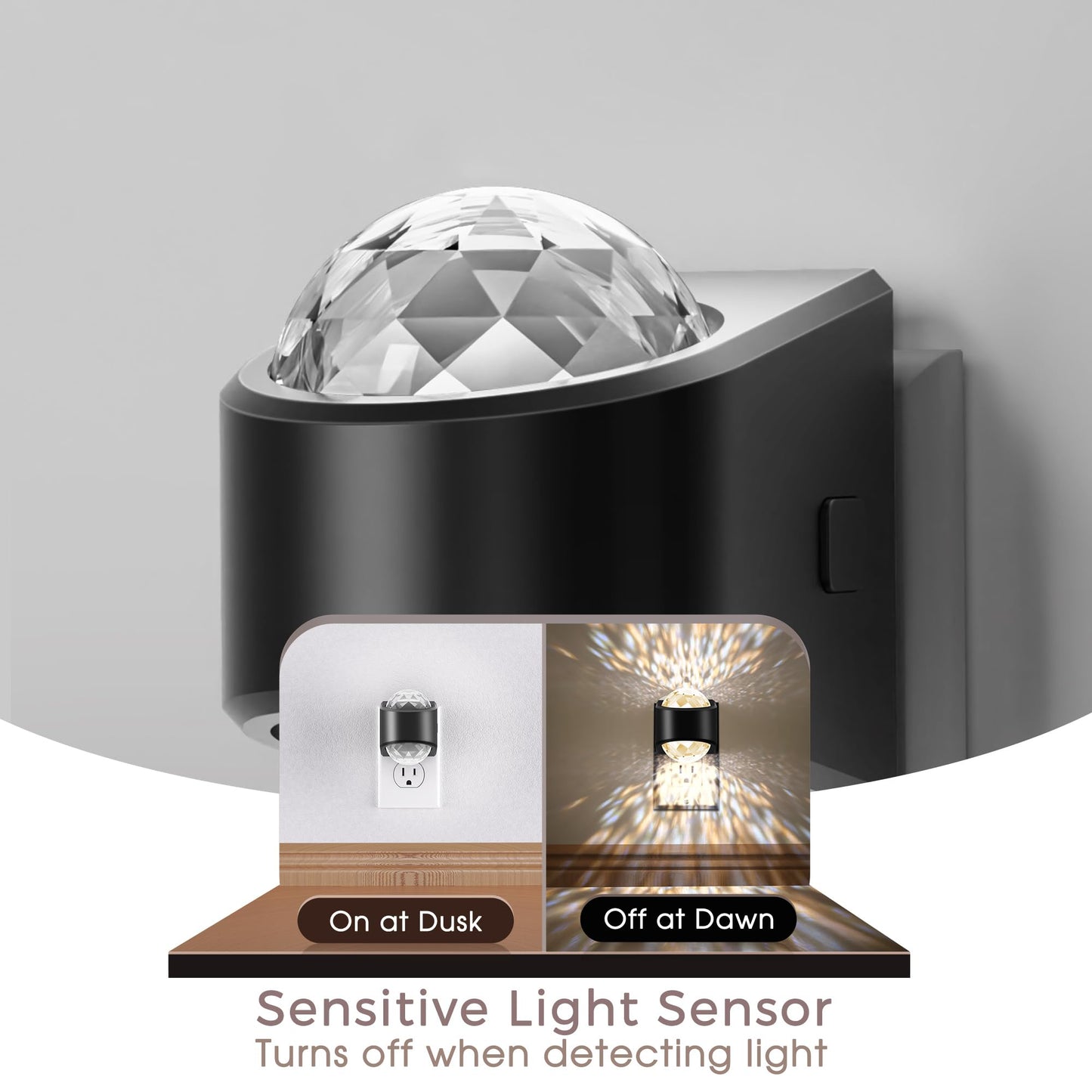 Night Light, Night Lights Plug into Wall, LED Projector Night Light, Soft White for Bedroom, Dimmable Brightness Dusk to Dawn Nightlight for Kids, Nursery, Bathroom, Home Decor, Gaming Room
