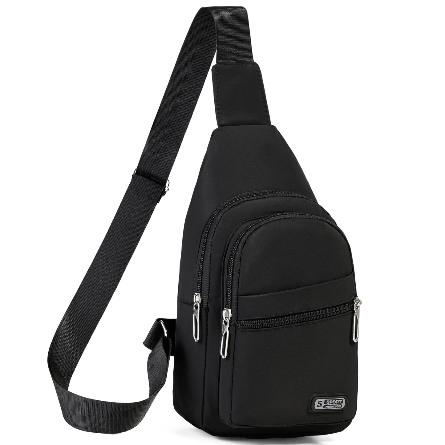 Small Sling Backpack Crossbody Sling Bag for Women, Chest Bag Daypack Fanny Pack Cross Body Bag for Outdoors Hiking Traveling - Black