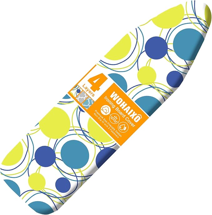 Ironing Board Cover and Pad, Standard Size 12" x 42" Iron Board Replacement
