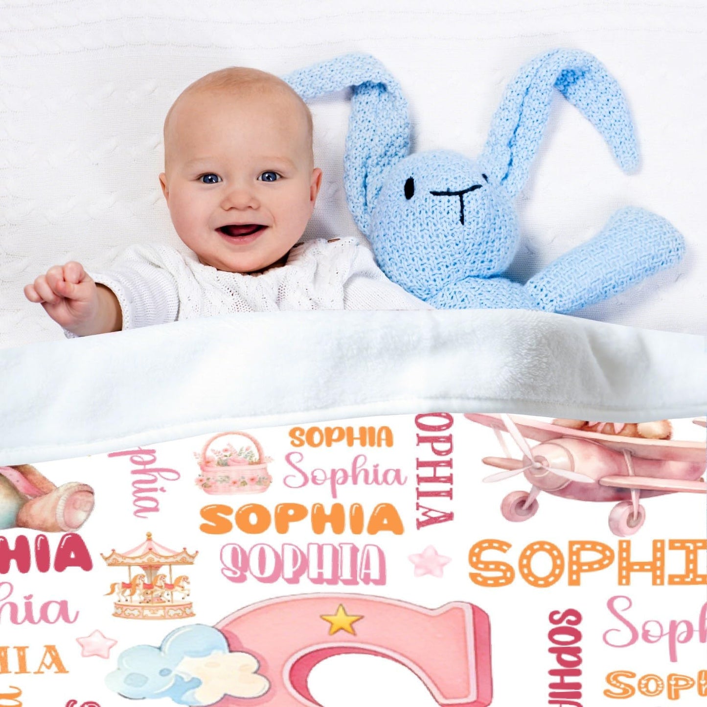 Personalized Bear Blanket Gifts for Bears Forest Animals Lovers - Soft Lightweight Flannel Throw 40"x30"