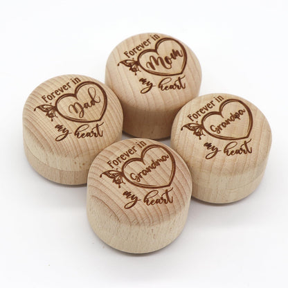 Liannan Custom lock of hair keepsake Box,Personalized Memorial Gift For Loss In Memory of Loved One,Remembrance，Sympathy, Bereavement Gift Mum Dad (heart mom)