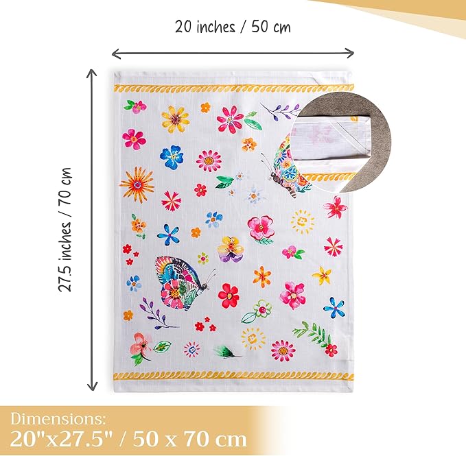 Maison d' Hermine Kitchen Towels Set of 3 100% Cotton 27.50" x 20" Reusable
