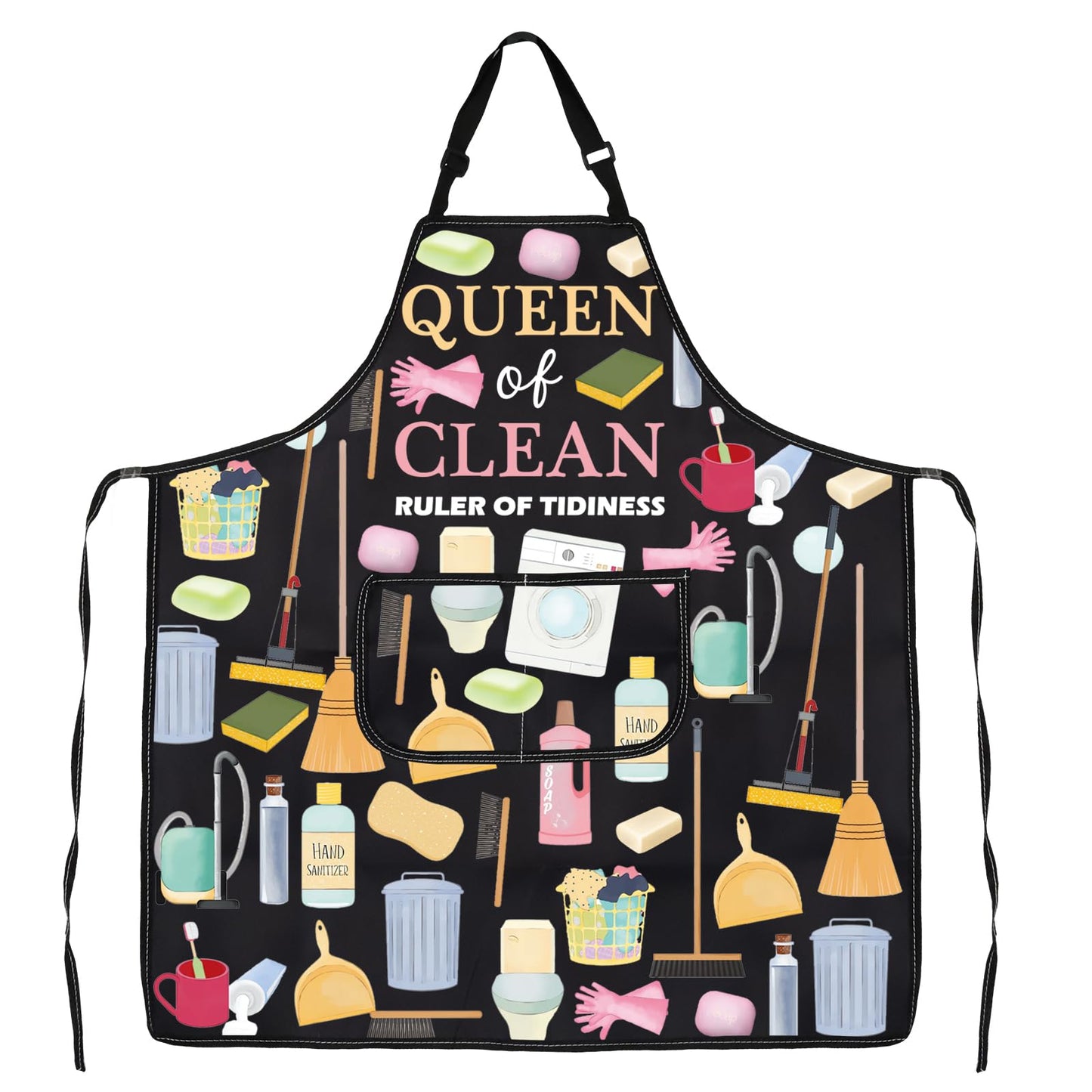 JXGZSO Housekeeper Apron Cleaning Apron with Pocket Housekeeper Gift Cleaning Janitor Custodian Gift for Cleaning Lovers (Tidiness apron)