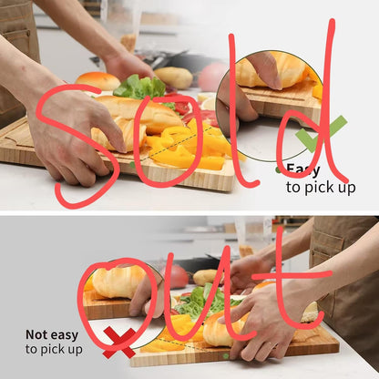 ORIDOM Bamboo Cutting Board Wood Chopping Board Double Sided Charcuterie Boards