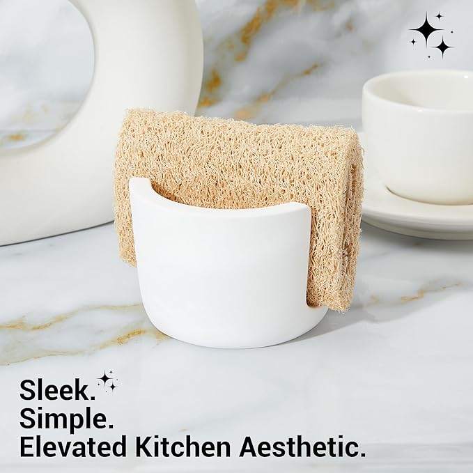 Diatomite Sponge Holder for Kitchen Sink Counter, Quick Drying, Fast Water