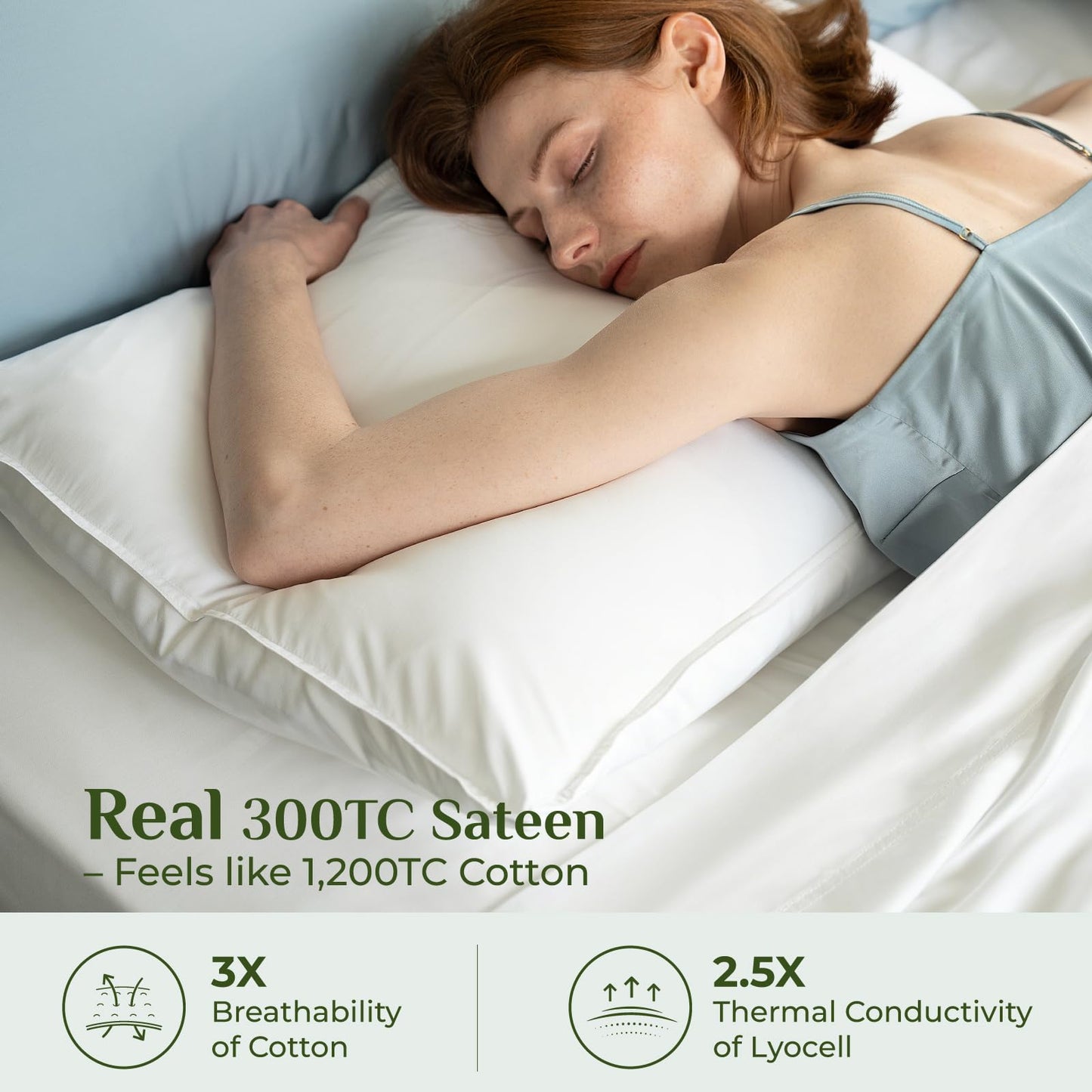 BEDELITE Bamboo Viscose Sheets - 100% Organically Grown, Up to 18" Deep Pocket Queen Sheet Set, All Round Elastic & Corner Straps, Luxury Silky Soft Cooling Sheets for Hot Sleepers, 4 Pieces, White