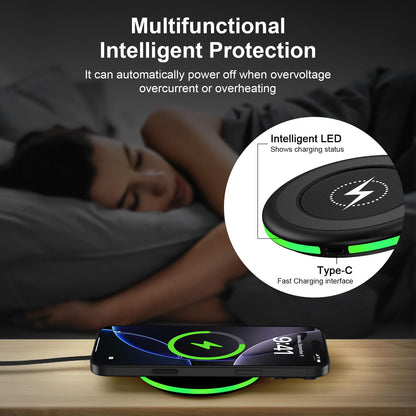 15W for Google Wireless Charger Compatible Google Pixel 10a 10 10 Pro XL /9A/9Pro Fold/9 Pro XL/9/8/8A/8 Pro/7,2 Pack Android Fast Charging Pad Samsung Wireless Charging Station for Galaxy S26 Ultra