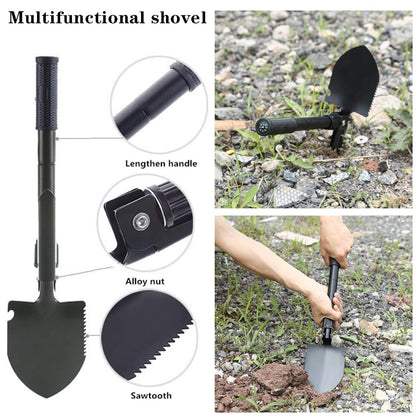 HAIPHAIK Emergency Roadside Kit for Car,Emergency Kits for Vehicles,Safety Kits for Cars, Car Jumper Cables Kit(11.8 Foot Upgrade) 124 Pcs,Tow Strap, Folding Survival Shovel,Car Tool Kit