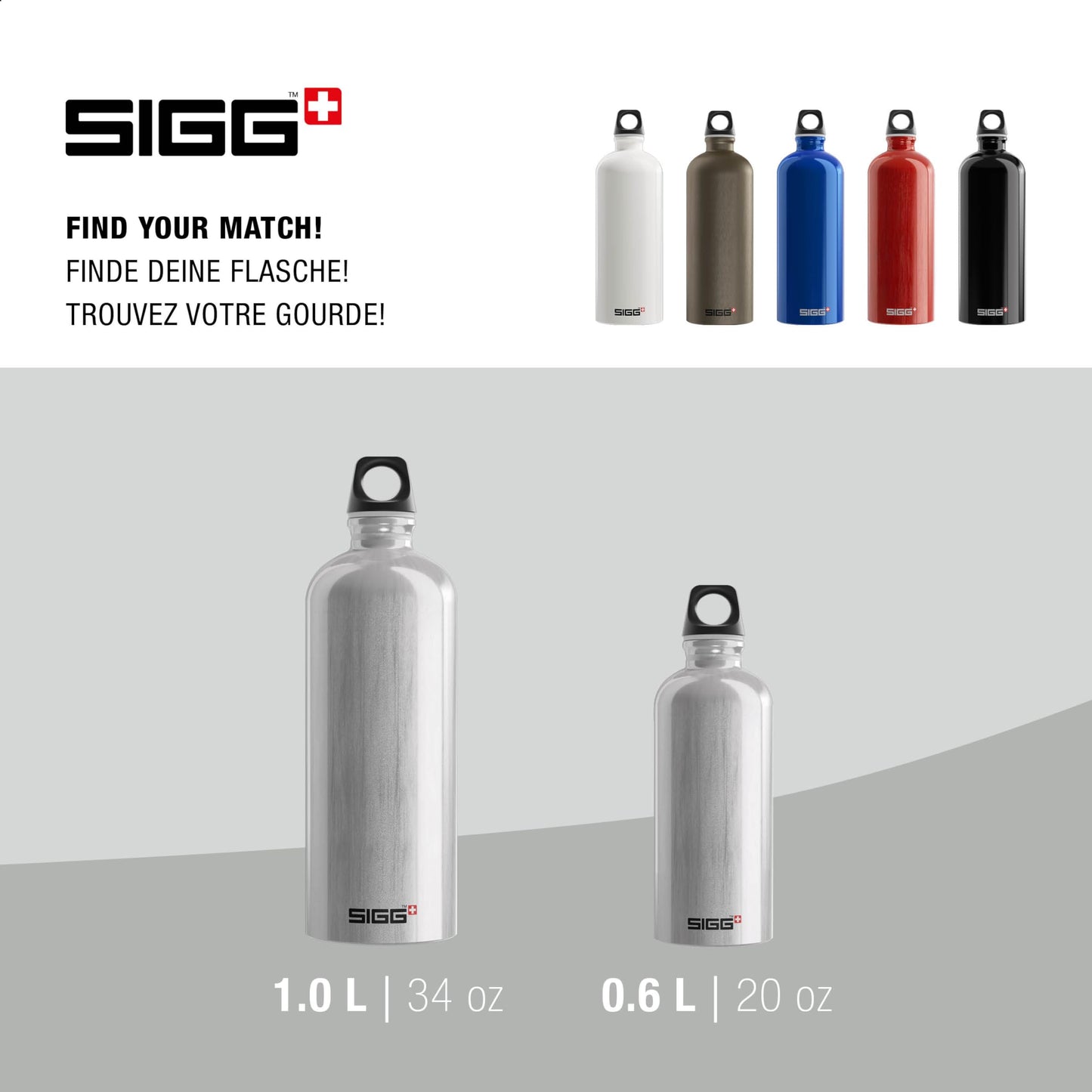 Sigg Classic Bottle - Traveller 1.0litre - Alu