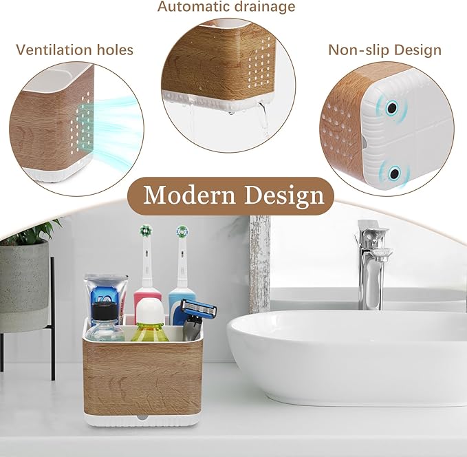 Toothbrush Holders for Bathrooms, Kids Electric Toothbrush and Toothpaste Holder