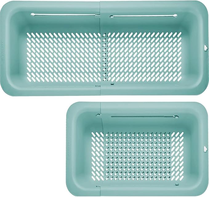 LASSHSWA Collapsible Colander for Kitchen, Over the Sink Strainer Basket for