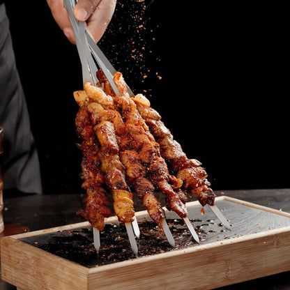 onlyfire BRK-6038 Stainless Steel Rotating Skewer System Fits for Any Rotisserie Grill Spit Rods