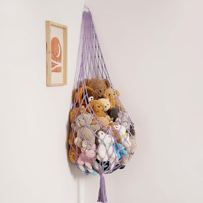 Upgrade Stuffed Animal Hammock Corner or Wall Hanging Net