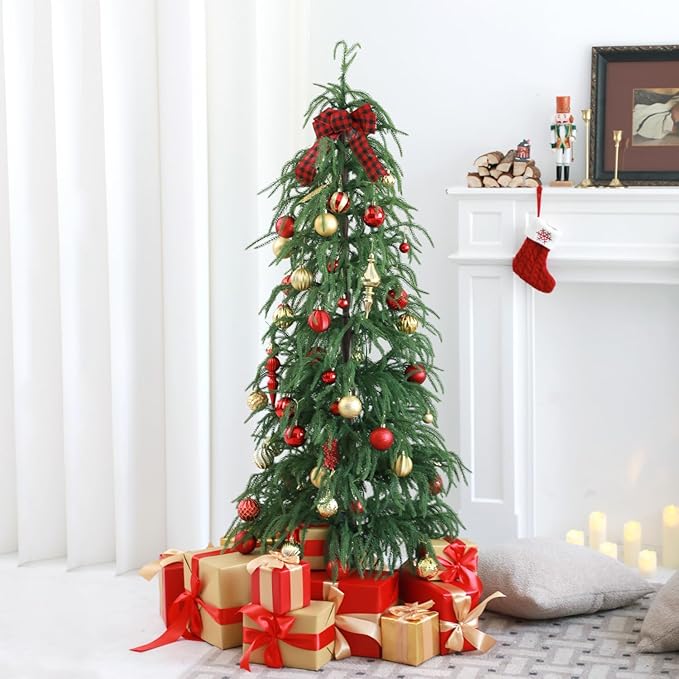 Christmas Tree Ornaments Decorations Set-116ct 1.18-6.5 Inch Assorted Red Gold Shatterproof Decorative Hanging Christmas Ball Ornaments Bulk,Xmas Tree Tabletop Decorations for Holiday Decor