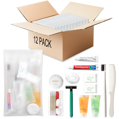 Hygiene Kit Bulk, Individually Packed, The convenience kit bulk Is Fully Equipped And Clean And Hygienic, Convenience Kits Suitable For Hotel, Home, Camping, Travel (12 sets)