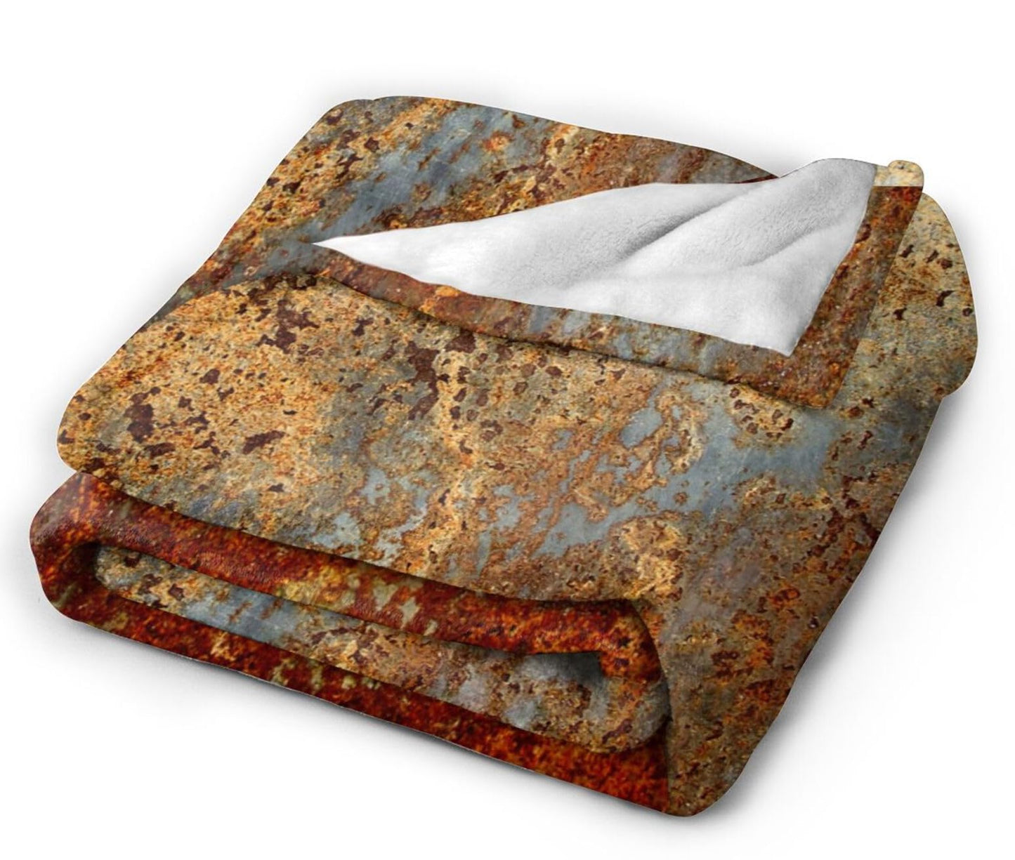 HGOD DESIGNS Brown Rust Colorful Metal Rusty Steel Iron Structure Blanket Throw Blanket Soft Comfortable for Sofa Chair Bed Office 40" x50