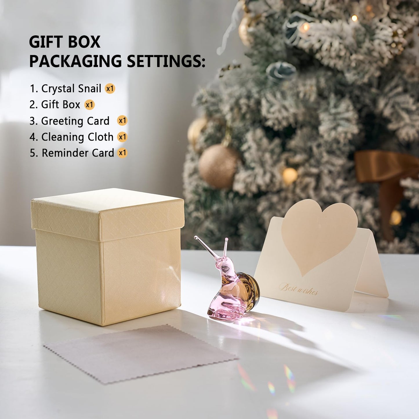 Crystal Snail Ornament, Mini Glass Snail Figurine for Living Room Study Decor, Windowsill Garden Statue, Animal Gift for Kids Friends Grandchildren（Pink）