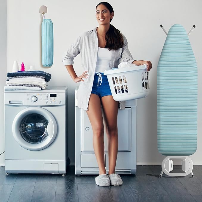 BNDX Ironing Board Cover with Padding 18" x 49" – Non-Slip, Heat-Resistant