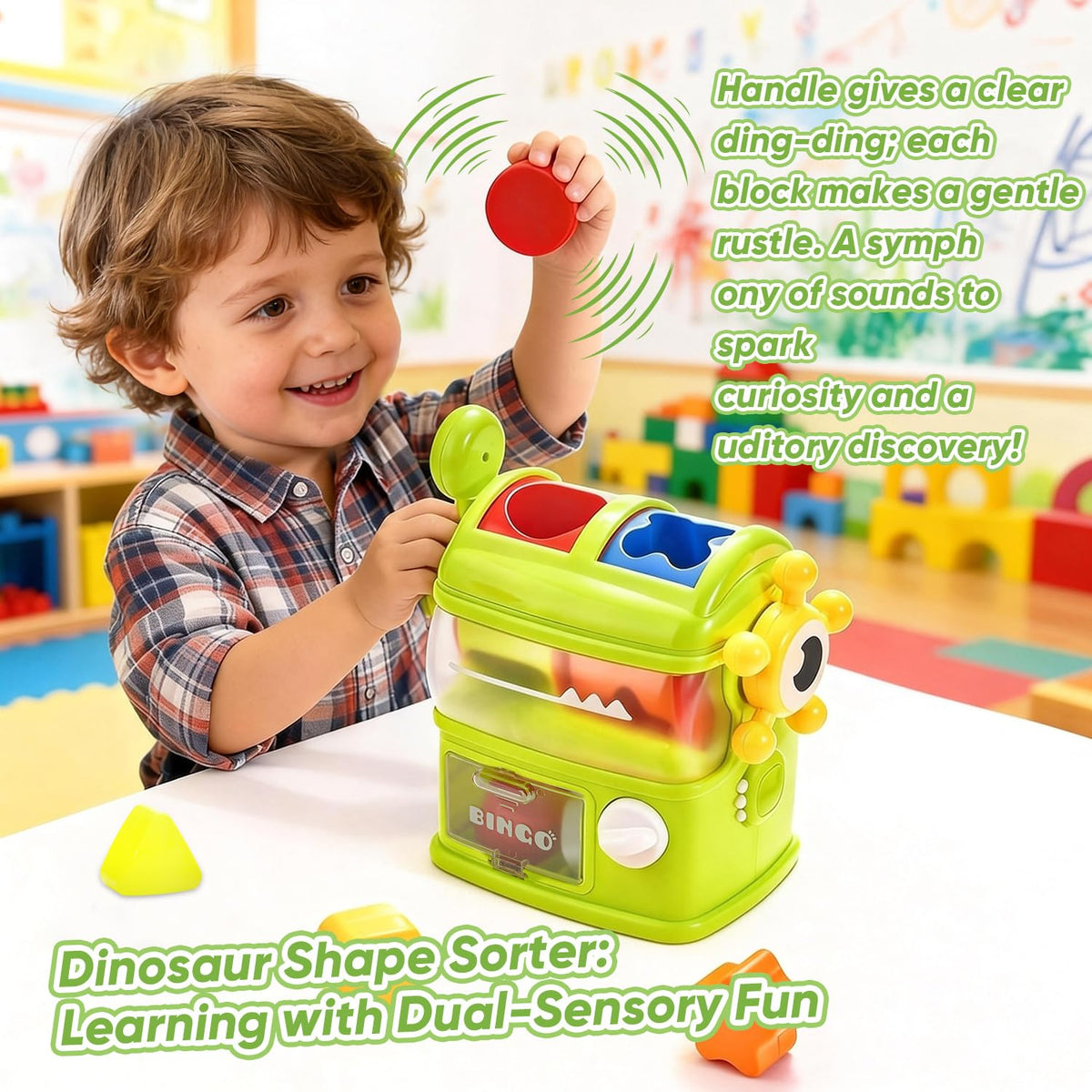 Seozio Shape Sorter Toys for Kids 1 2 3 Years Old, Sensory Montessori Toy
