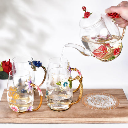 OEAGO Gifts for Mom Women Valentines Day Gifts for Her Glass Coffee Enamels Mug Best Birthday Valentine's for Girlfriend Wife Mothers Day from Daughter Son Tea Cup Stocking Stuffers Christmas