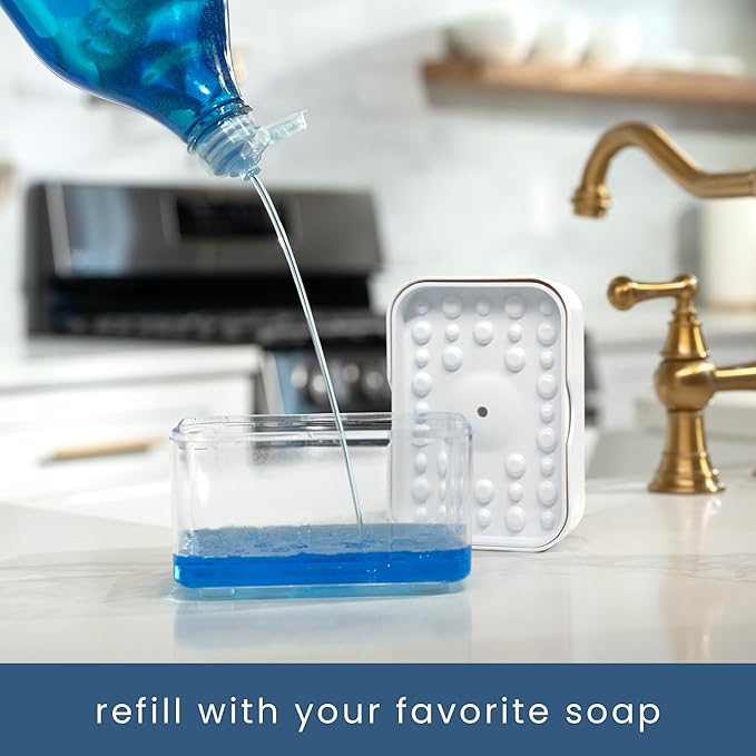 S&T INC. Dish Soap Dispenser and Sponge Holder