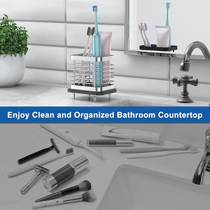 Toothbrush Holders for Bathroom, Adhesive Electric Toothbrush Holder