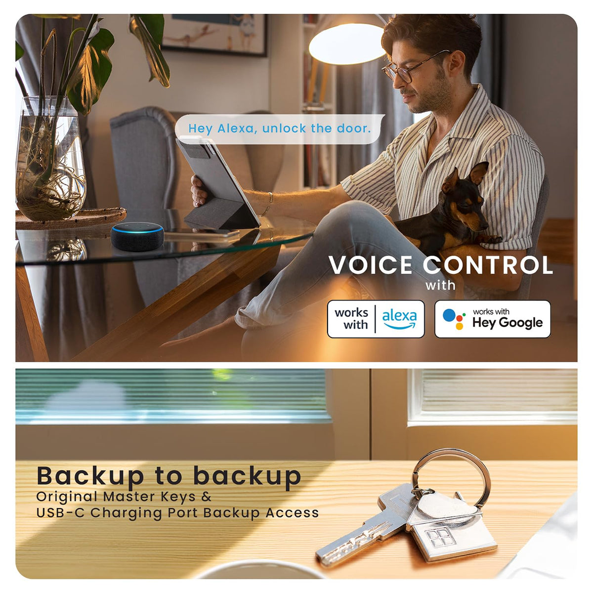 Lockly Secure Pro (Latest Version), Smart Lock with Built-in Wi-Fi, New-Gen Fingerprint Door Lock, Keyless Entry Deadbolt, PIN Genie Keypad, Auto Lock, App Remote Control, Easy Installation