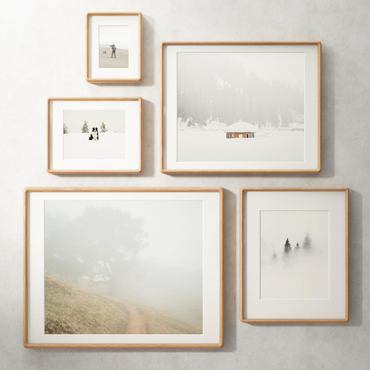 FLYJOE 11x14 Picture Frame, Natural Solid OAK Wood Photo Frame with HD Tempered Glass, Rounded Corner Frame 11 x 14 Matted to 8x10, Gallery Wall Frames for Art, Horizontal or Vertical Wall Mounting