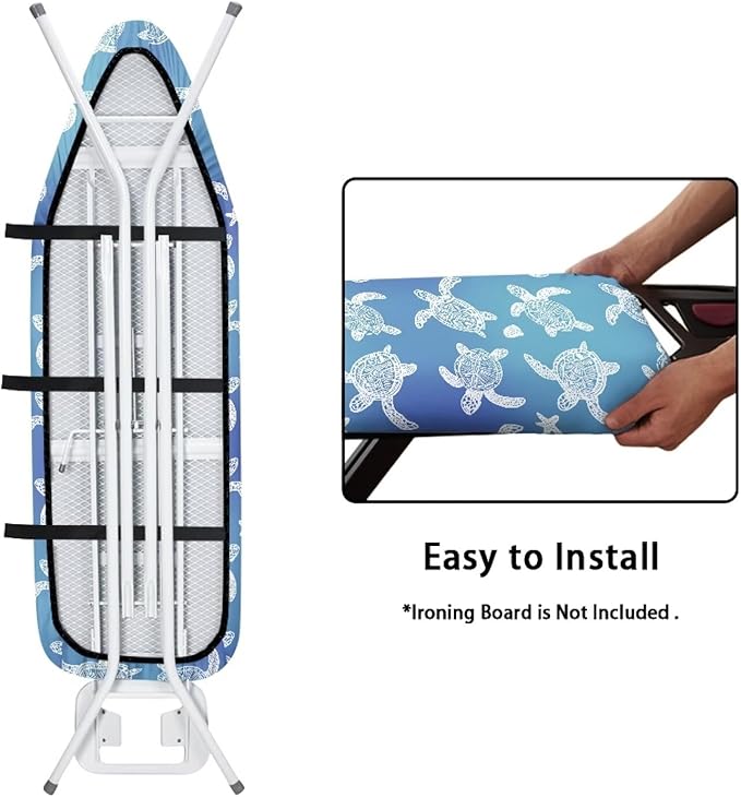 Sea Turtle Iron Board Cover Thick Soft Ironing Board Cover and Pad Standard
