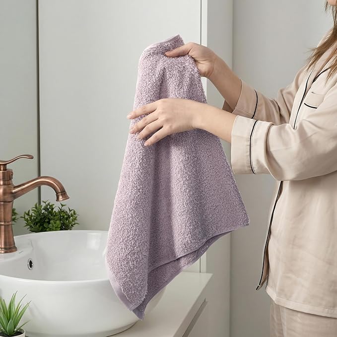 REDKISS 4-Pack Luxury Hand Towels, 16x32 Inch 450 GSM 100% Cotton, Super Soft