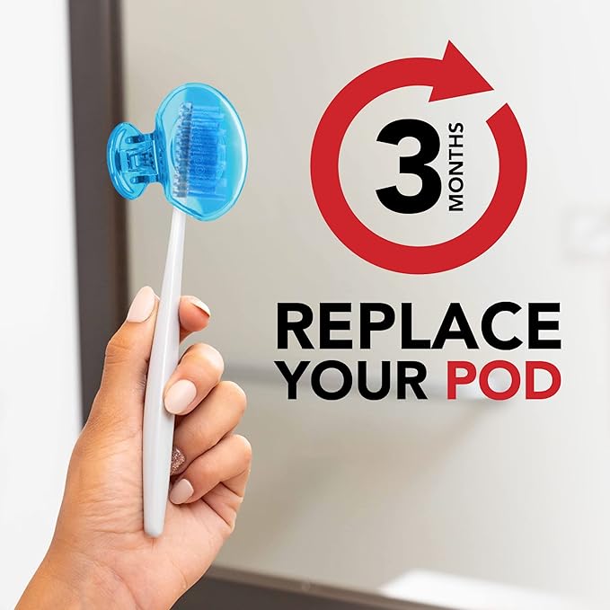 Steripod Clip-On Toothbrush Protector, Keeps Fresh and Clean, Fits Most Manual