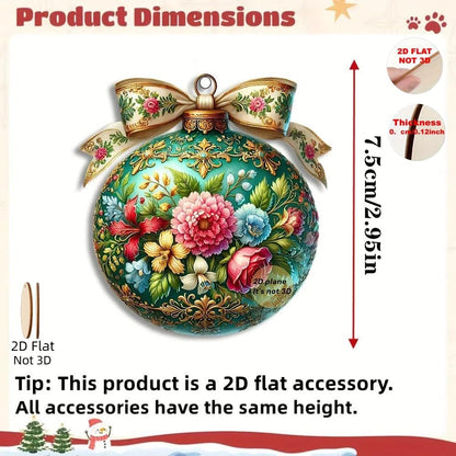 Shuanghao Double-Sided Wooden Ornaments for Christmas Tree - Wood 20Pcs Holiday Hanging Decor with String, Home Festive Decorations for Xmas, Halloween, Nativity
