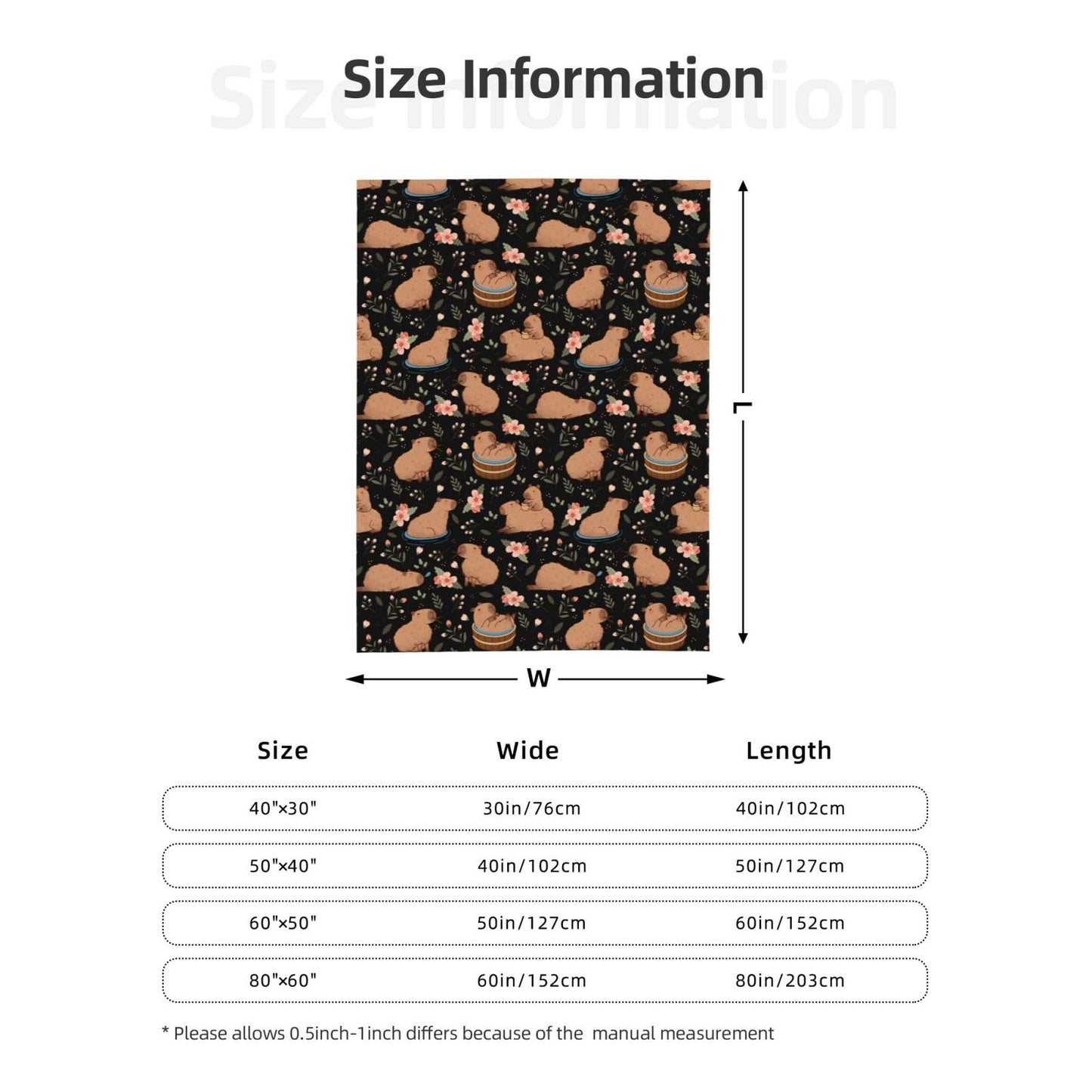 Cute Pattern Soft Fleece Blanket - Cozy and Cute Animal Design for Bed, Couch, or Gift 50"x40"