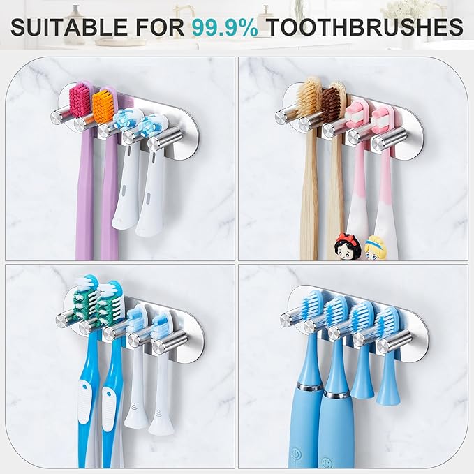 Electric Toothbrush Head Holder, Toothbrush Holders Wall Mounted, Adhesive